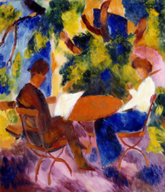 Macke, Paar aan de tuintafel