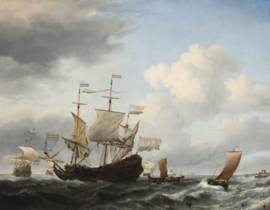 Van de Velde, Een Hollands vlaggenschip dat voor anker gaat