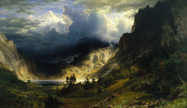 Bierstadt, Storm in de Rocky Mountains