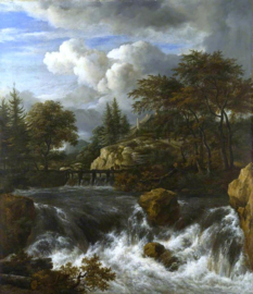 Van Ruisdael, Waterval in een rotsachtig landschap