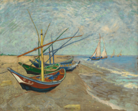 Van Gogh, Vissersboten op het strand van Saintes-Maries