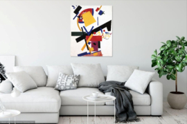 Malevich, Dames - kleurenmassa's in de 4e en 2e dimensie