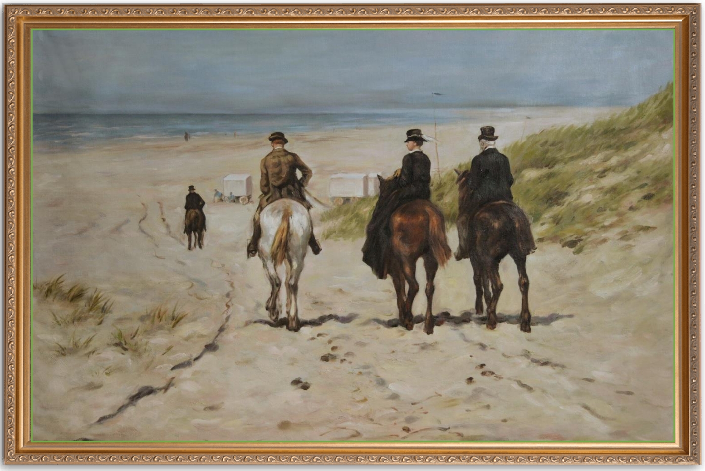 Mauve, Morgenrit langs het strand (ingelijst)