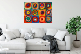 Kandinsky, Kleurenstudie, vierkanten met concentrische cirkels