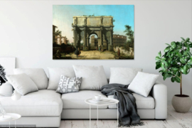Canaletto, De boog van Constantijn en het Colosseum