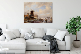 Schelfhout, Een houtzaagmolen aan een bevroren vaart