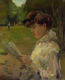 I. Israëls, Lezend meisje