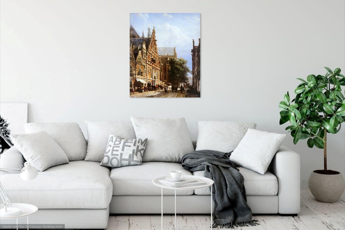 Springer, Vleeschhal en Grote kerk in Haarlem