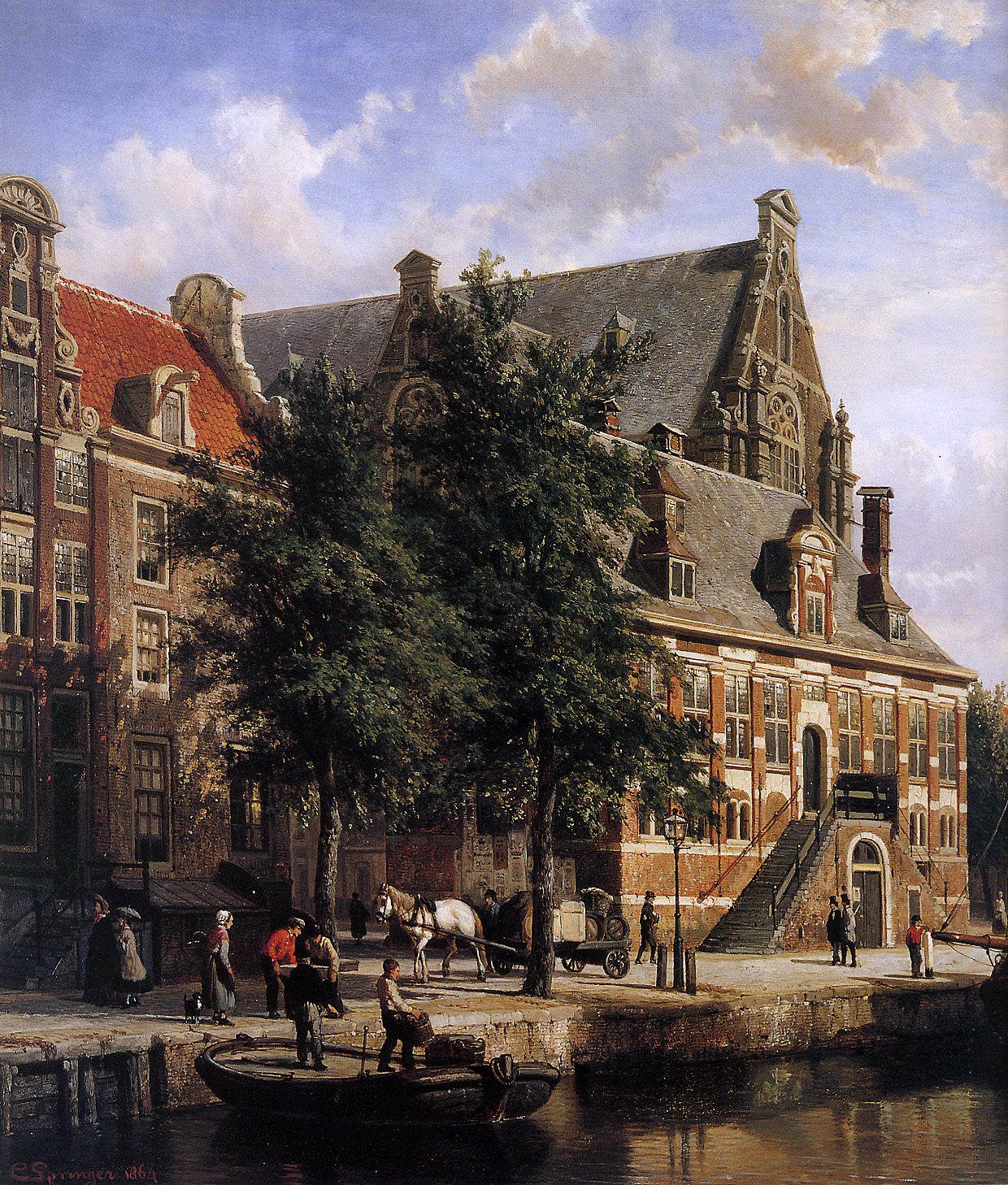 Springer, De oude Waag en de Westerkerk, Amsterdam
