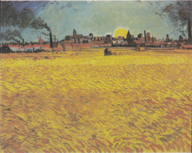 Van Gogh, Graanveld bij zonsondergang