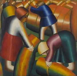Malevich, Oogstende vrouwen, het binnenhalen van de rogge II