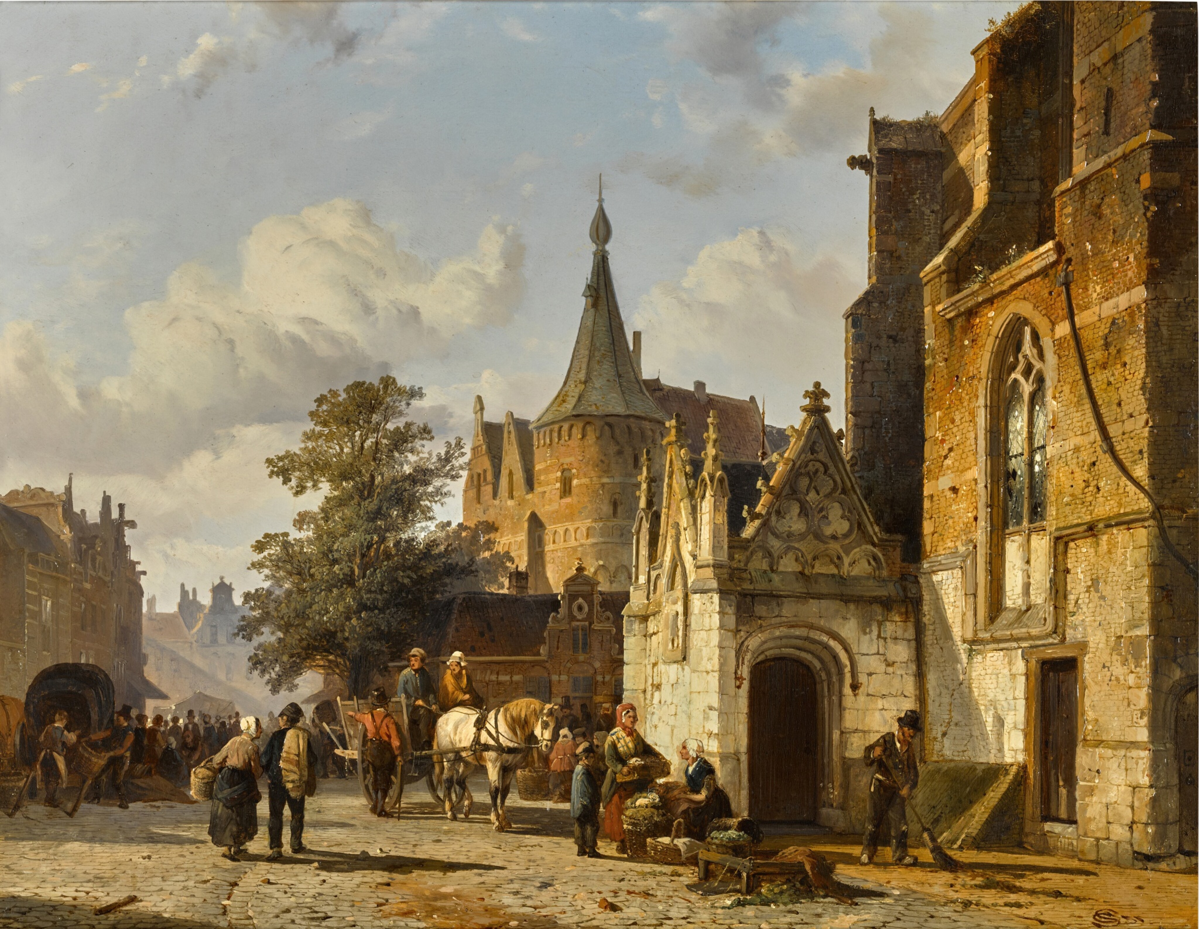 Springer, Zicht op het kerkplein in Alkmaar