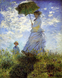 Monet, Camille en zoon Jean op de heuvel