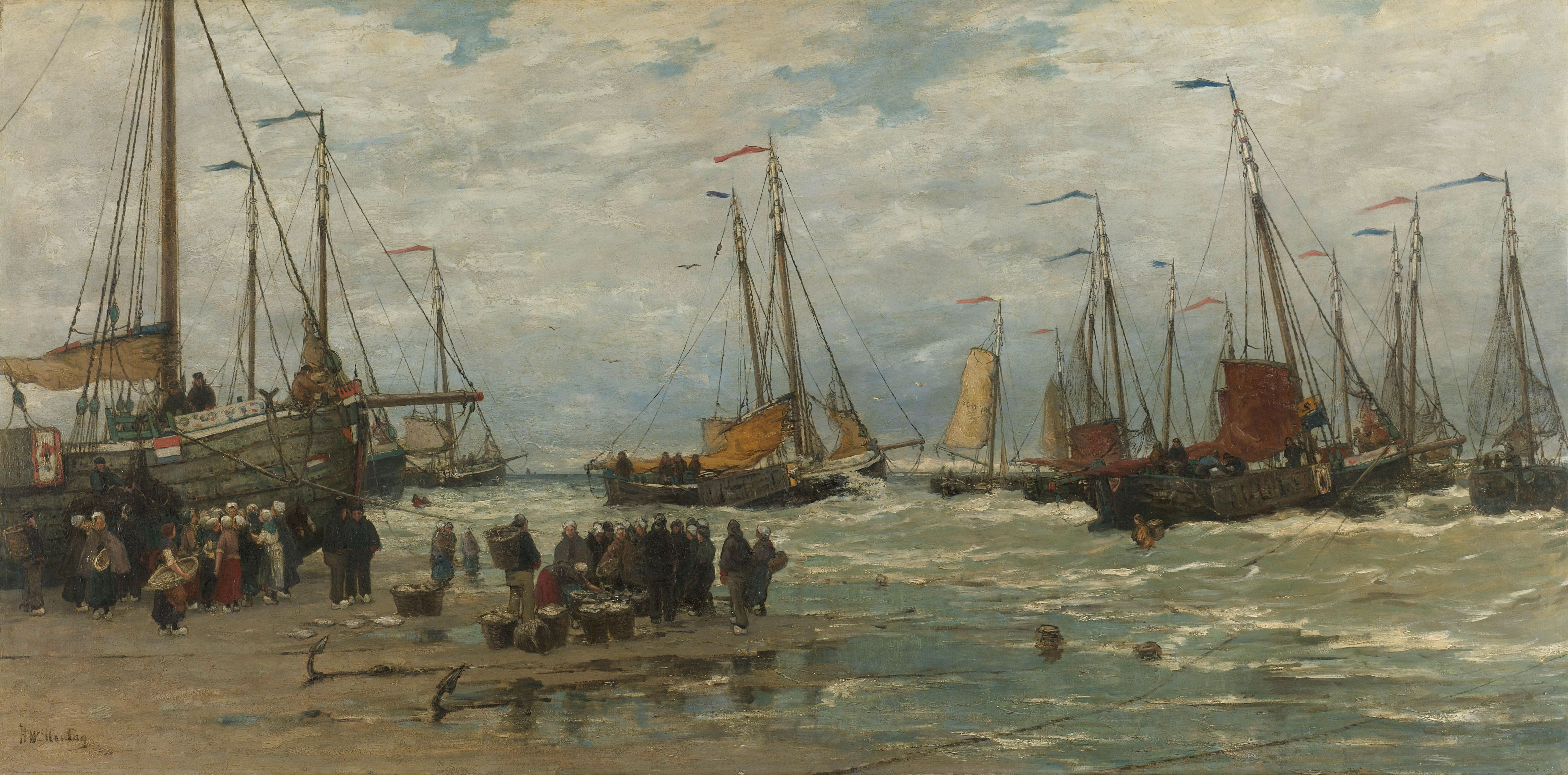 Mesdag, Pinken in de branding
