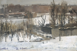 Breitner, Het Oosterpark in Amsterdam in de sneeuw