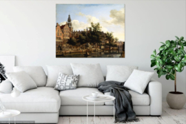 Van der Heyden, De Bierkaai en Oude Kerk in Amsterdam