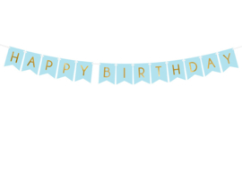 Banner Happy Birthday lichtblauw