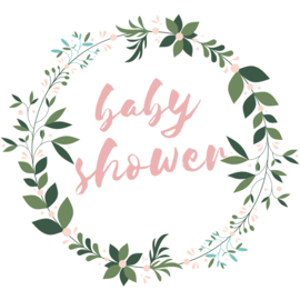 Babyshower printable roze