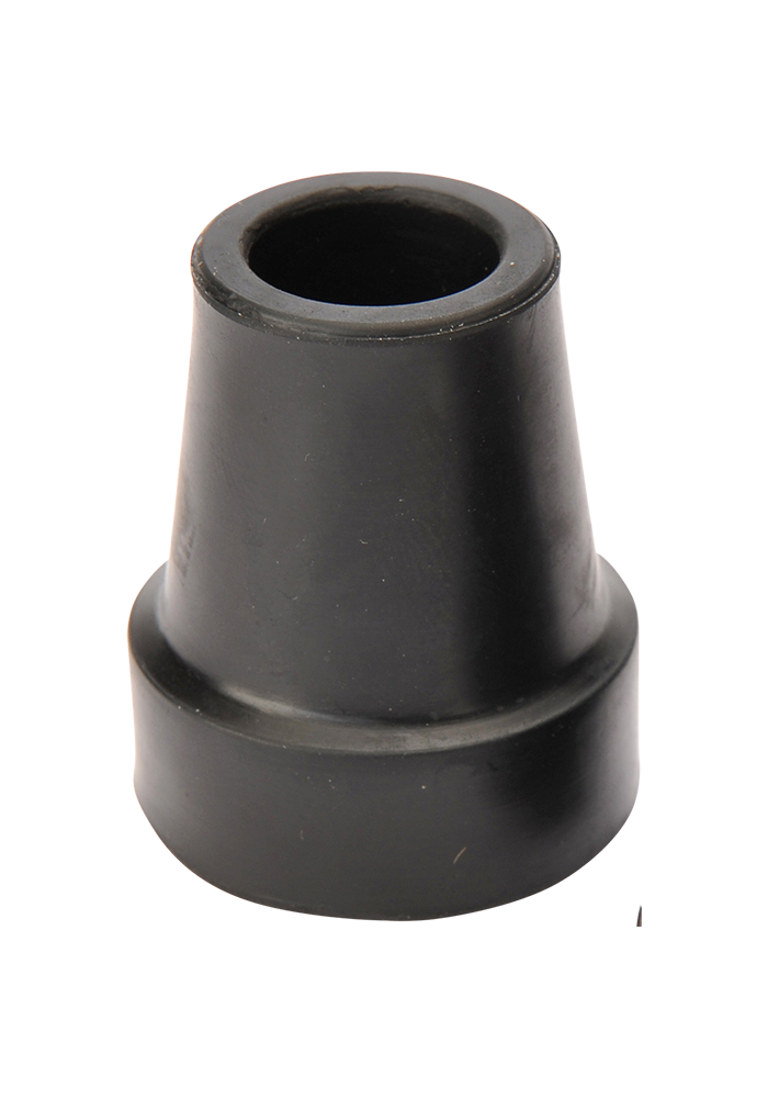 wandelstok dop Zwart 1905-F-S  16 mm met stalen ring