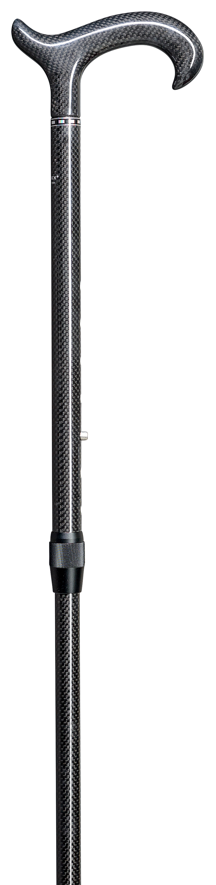 wandelstok CARBON "EXCLUSIEF - SLANK - DERBY" Verstelbaar van 80 - 95 cm