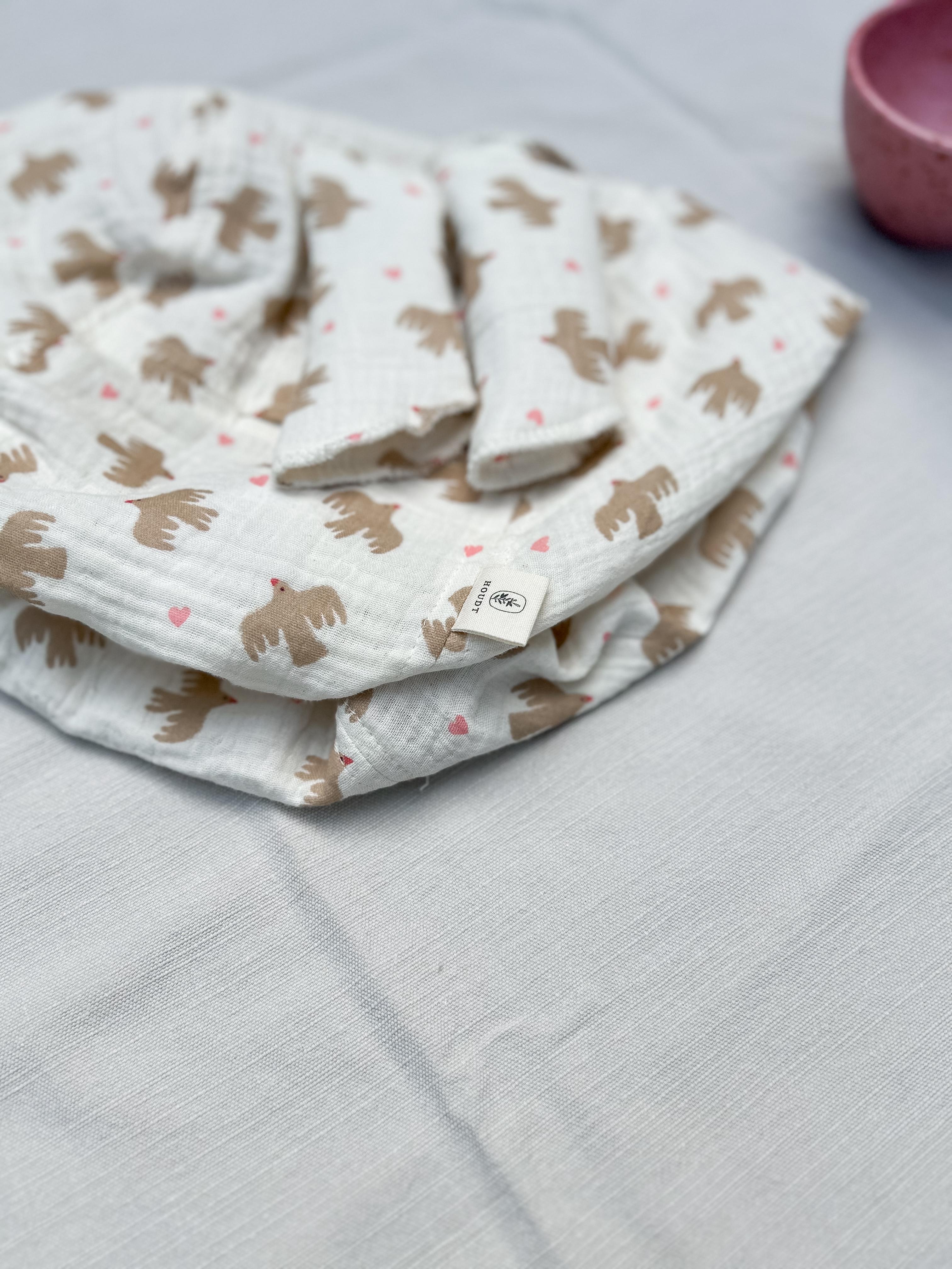 Tripp Trapp newbornhoes - Hydrofiel Blush Birds (inclusief gordelpads)