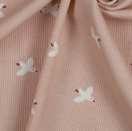 Gordelpads - Wafel Pink birds