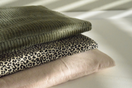 Kussenset | Cotton leopard sand