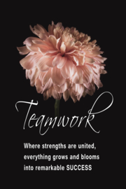 Chrysant en Teamwork op canvas