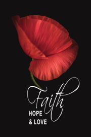 Klaproos en Faith op canvas