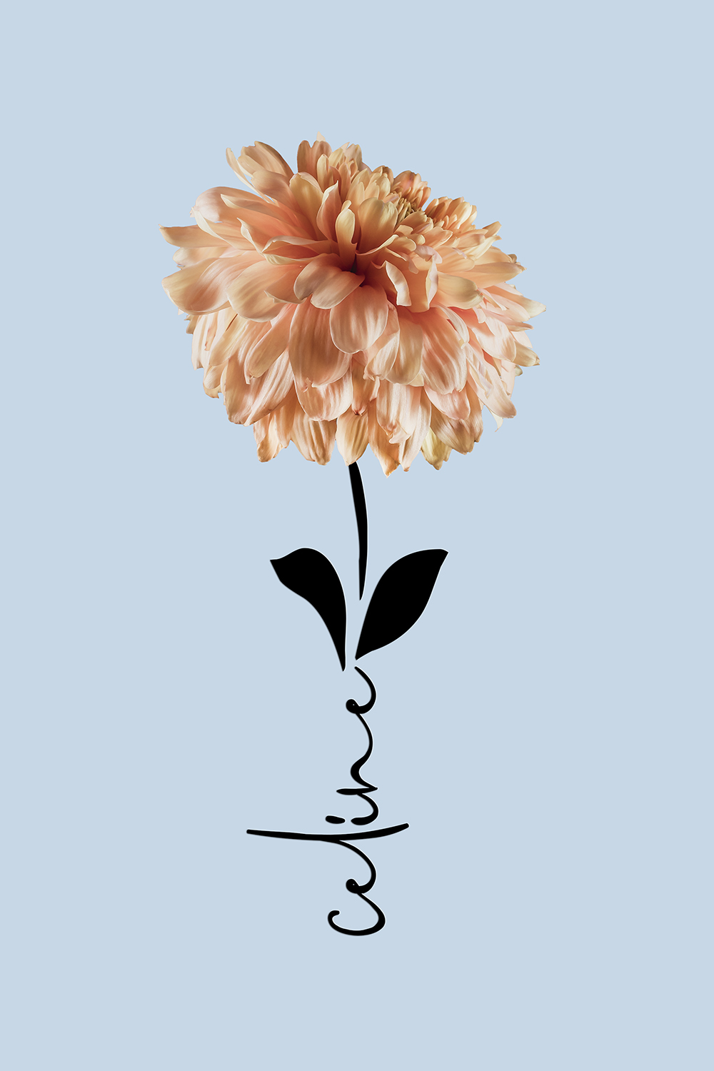Geboortebloem november op canvas