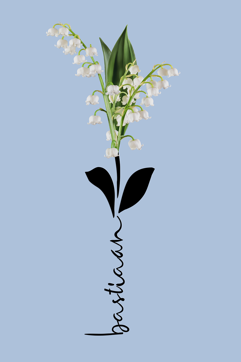 Geboortebloem mei op canvas