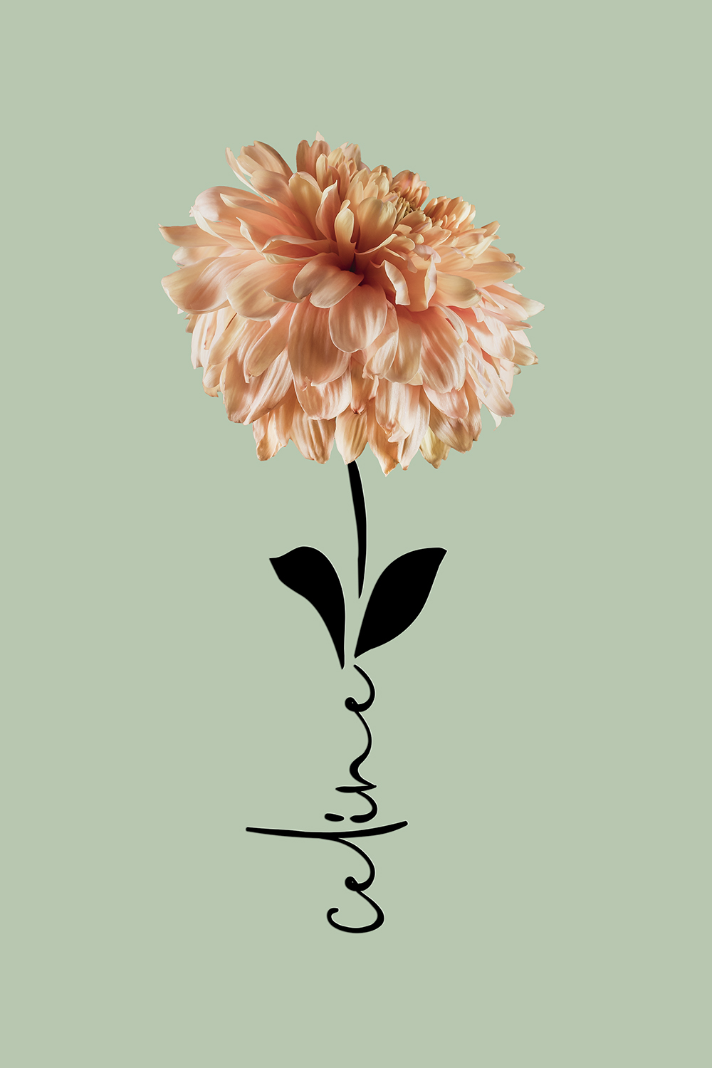 Geboortebloem november op canvas
