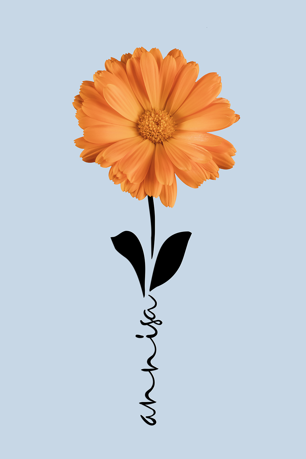 Geboortebloem oktober op canvas
