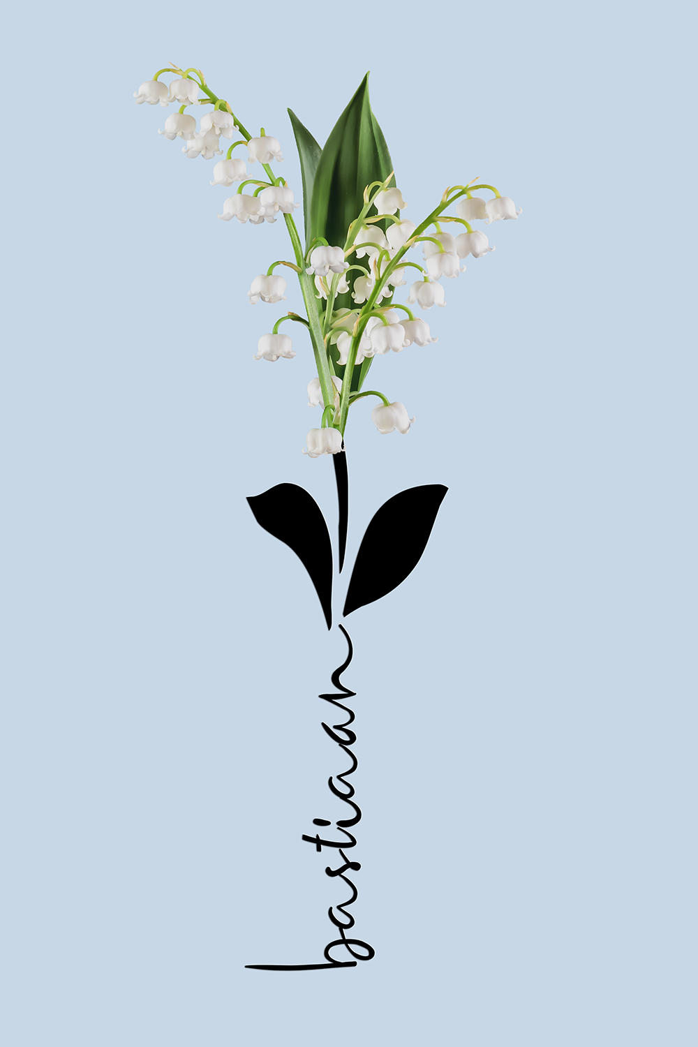 Geboortebloem mei op canvas