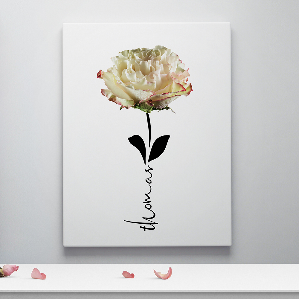 Geboortebloem juni op canvas