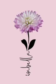 Geboortebloem september op canvas