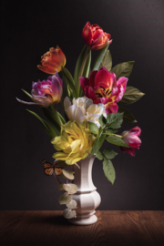 Tulpen stilleven op canvas