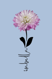 Geboortebloem september op canvas