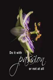 Passiebloem en Passion op canvas