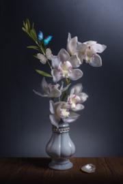 Orchideeën stilleven op canvas