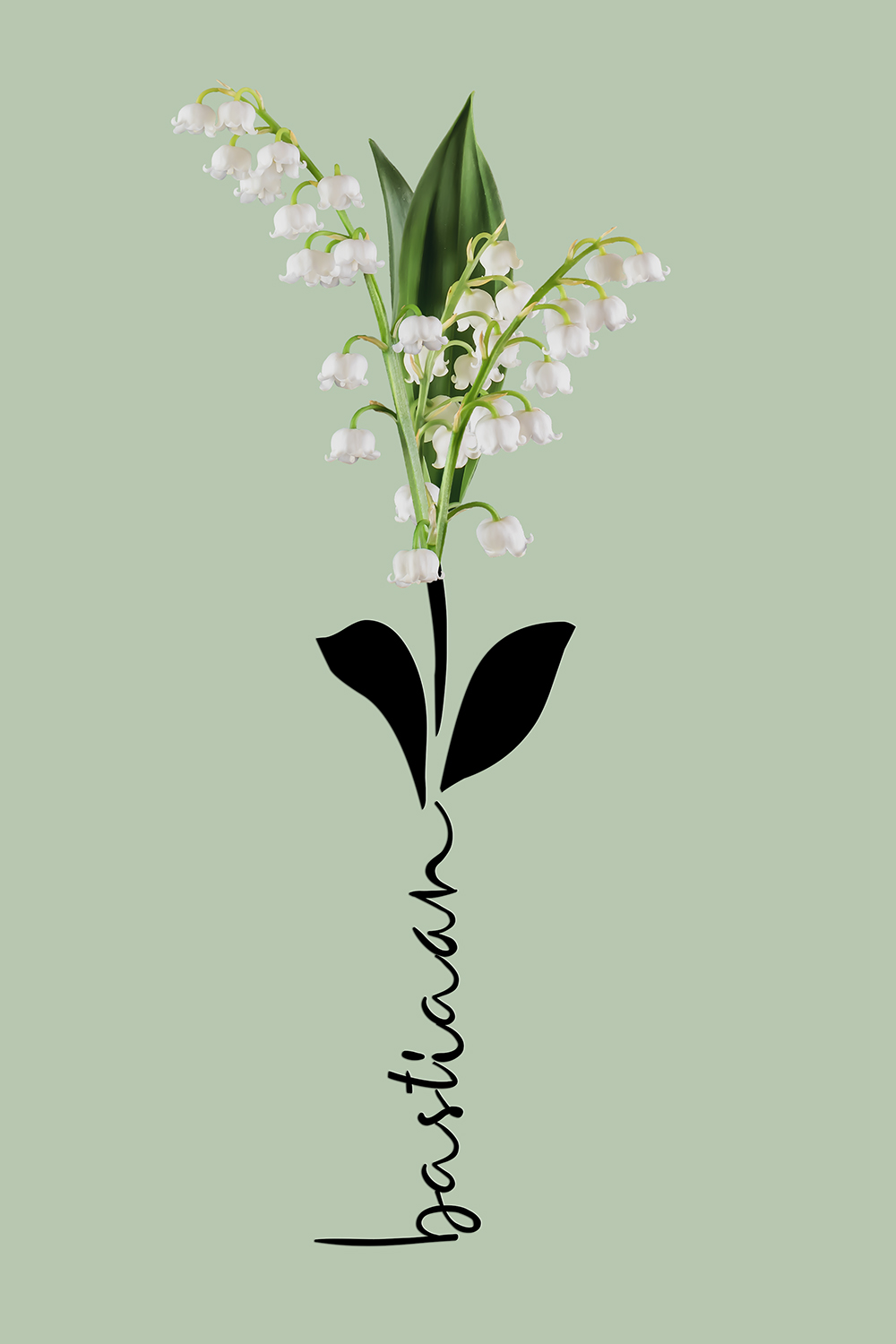 Geboortebloem mei op canvas