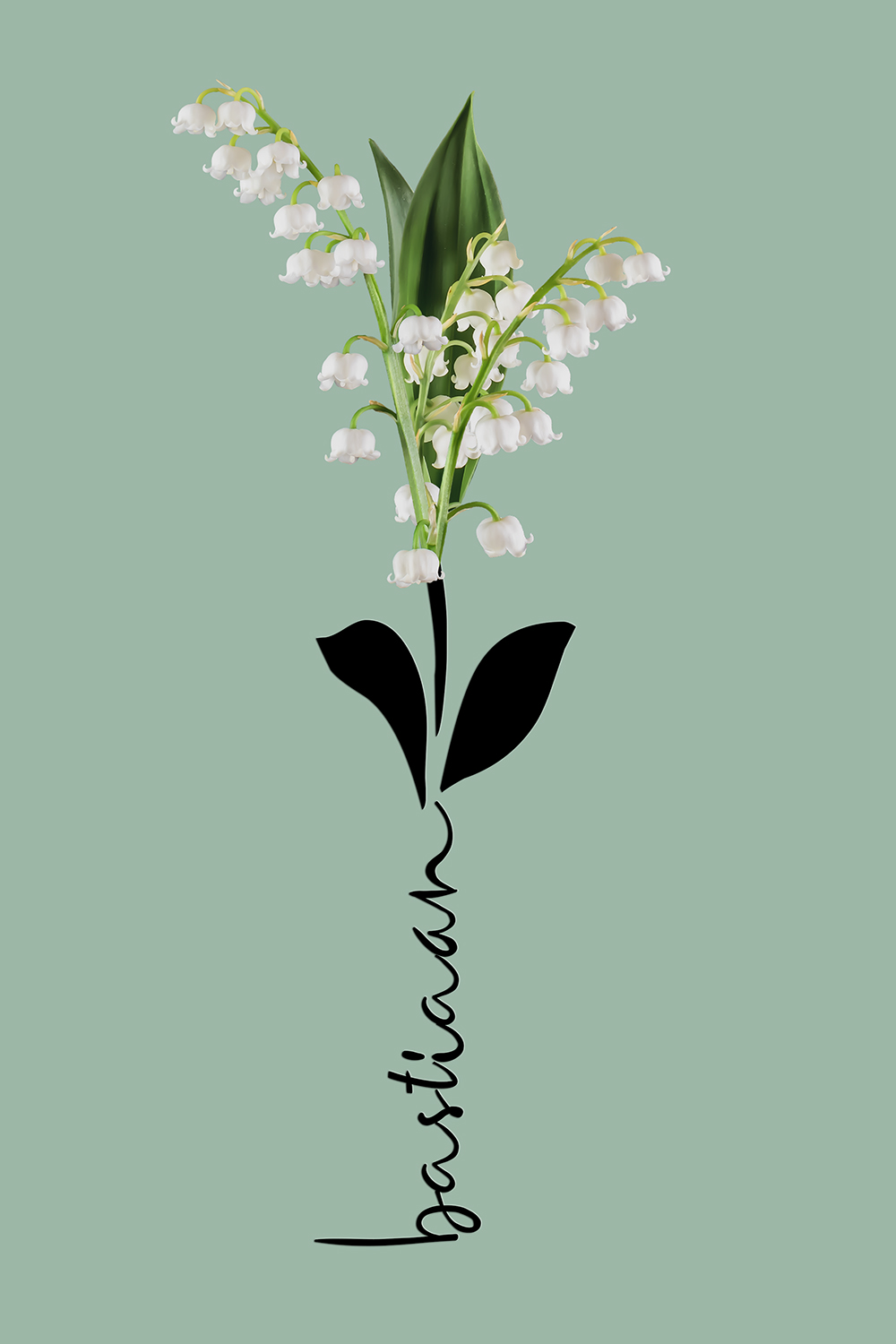 Geboortebloem mei op canvas
