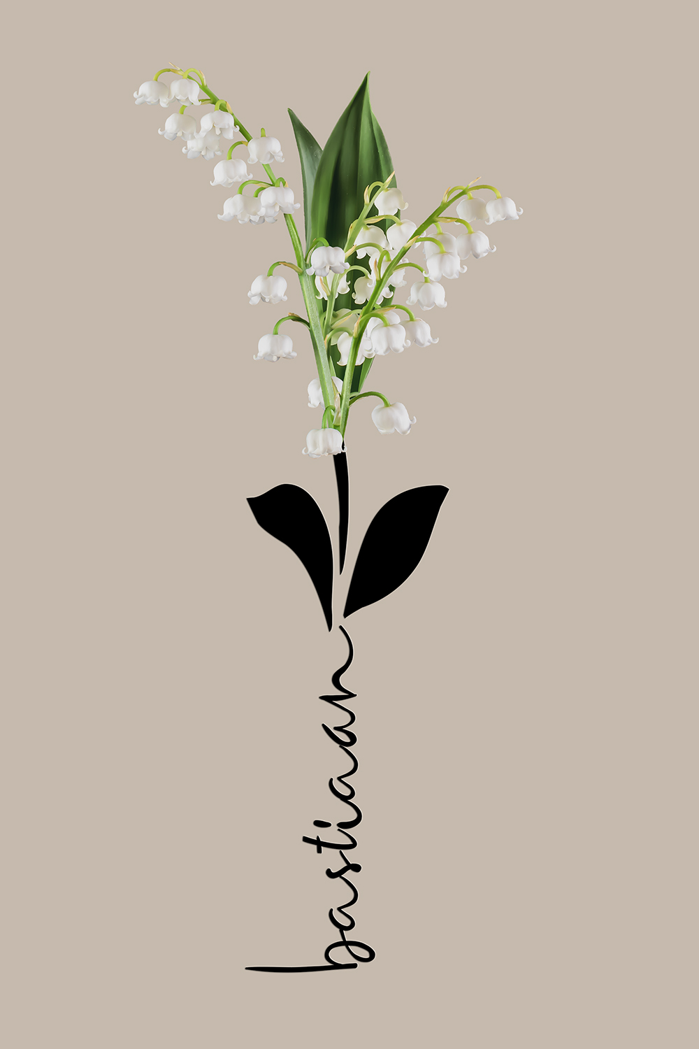 Geboortebloem mei op canvas