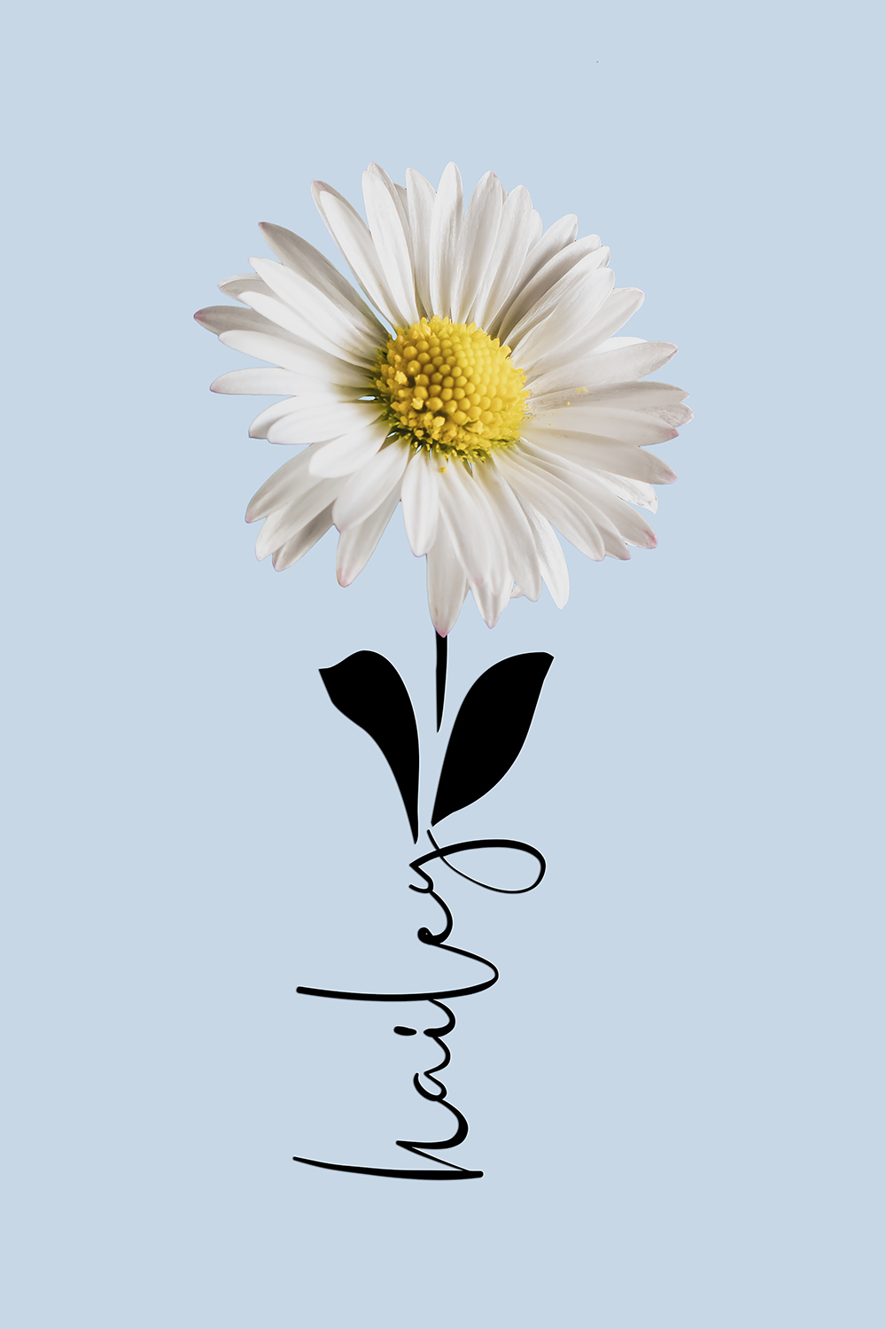 Geboortebloem april op canvas