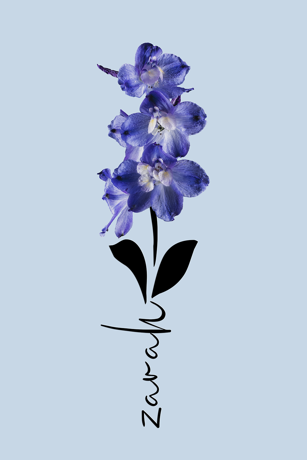 Geboortebloem juli op canvas
