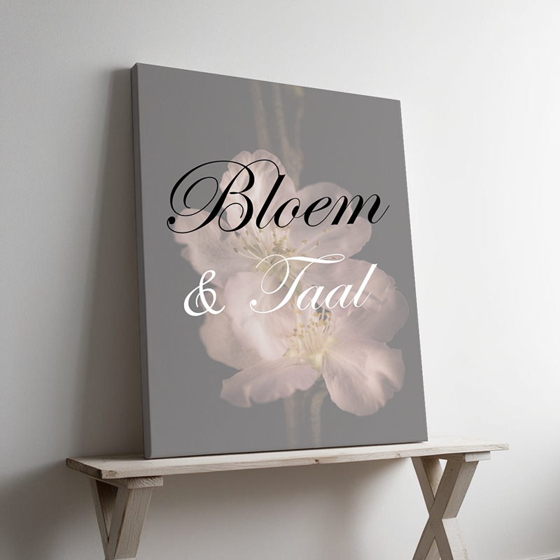Bloementaal op canvas