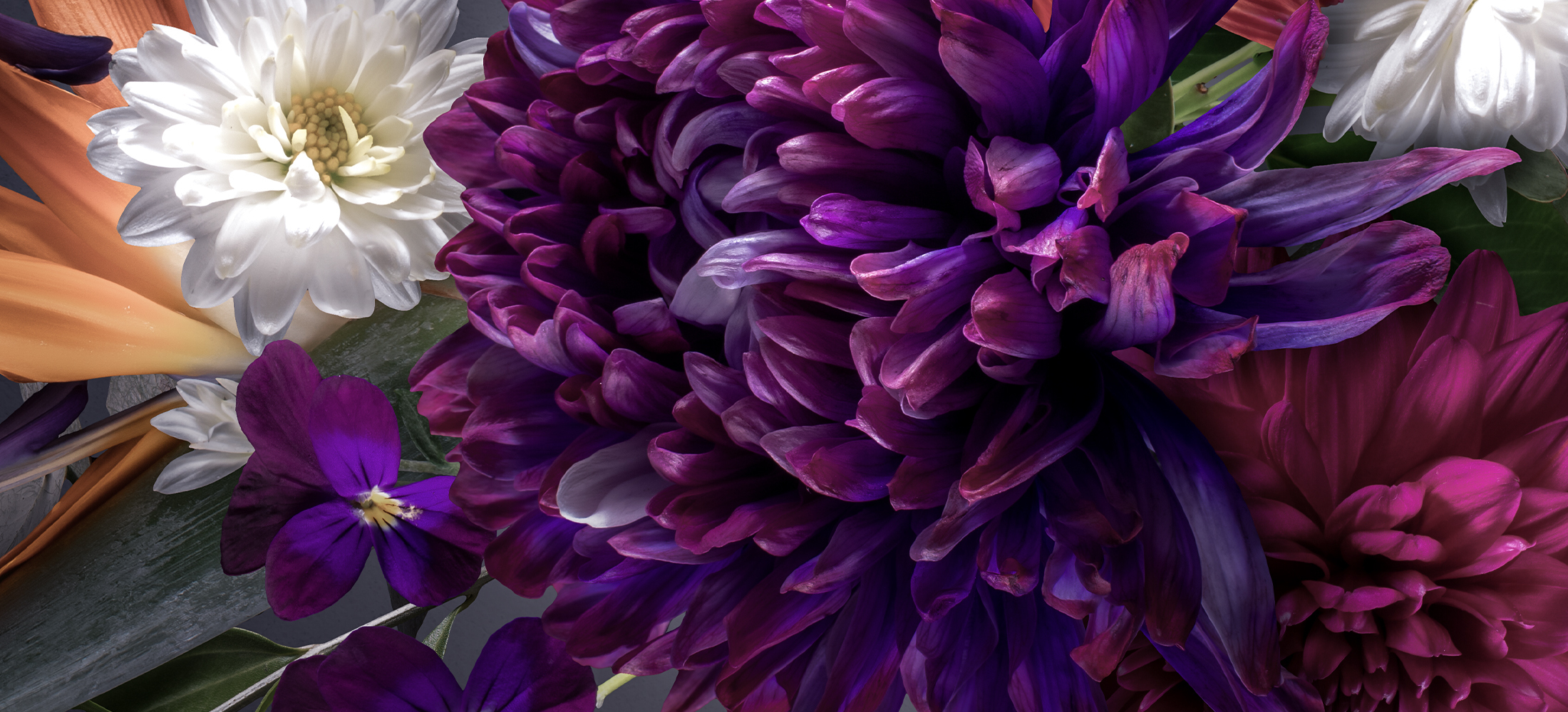 Bloemen boeket op canvas
