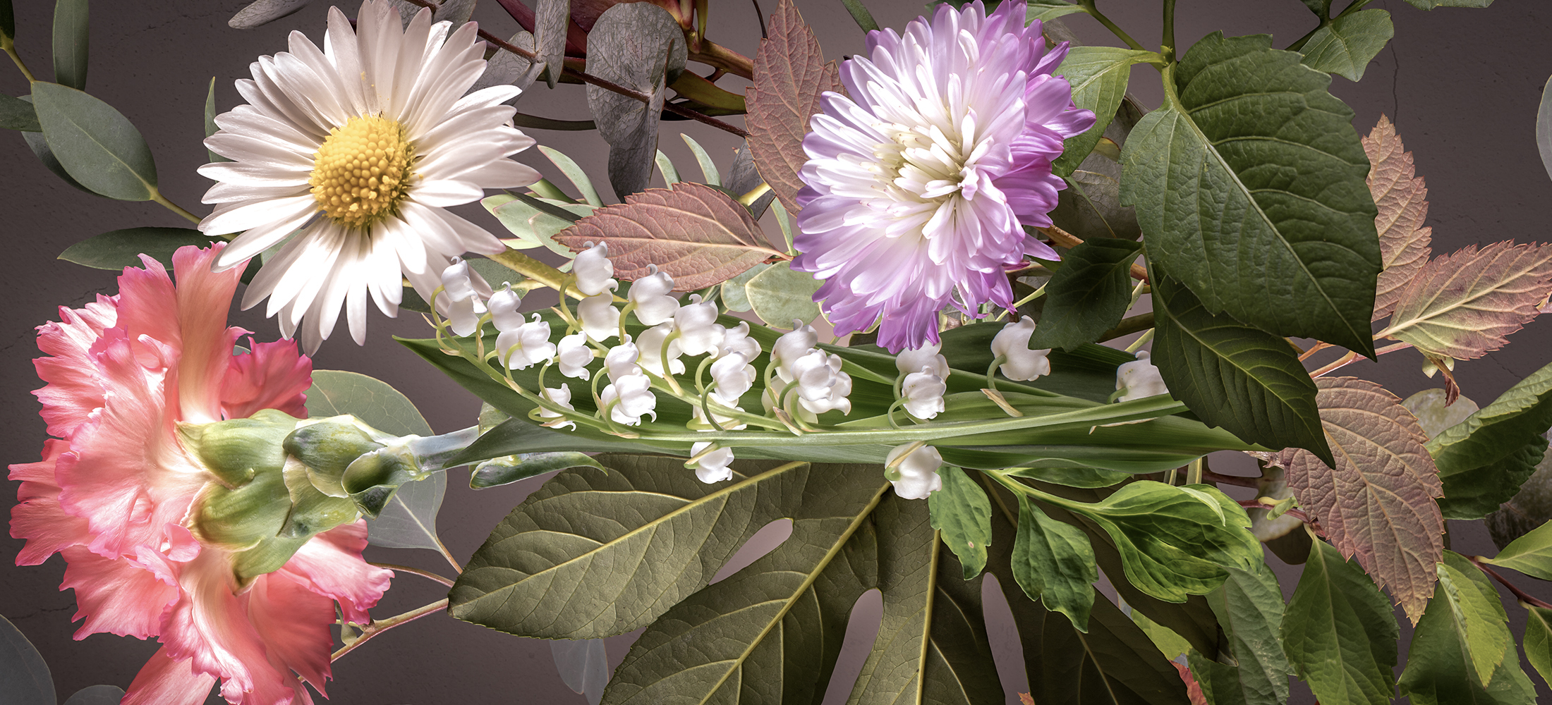 Familieboeket op canvas