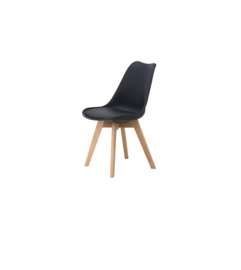 Set van 4 stoelen Malmo - zwart