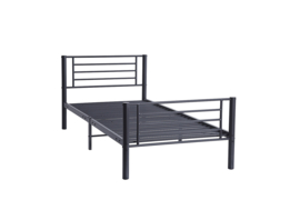 BED 'SAMMY' 90X200 METAAL DONKERGRIJS